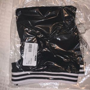 Black and white shorts